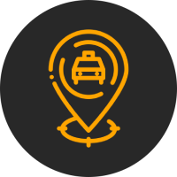 Icône de localisation de taxi